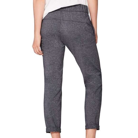 Lululemon On The Fly Pant Heathered Black/Grey Women's Sz 6 Excellent Condition - Picture 2 of 8